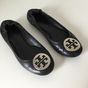 Tory Burch Black Ballet Flats